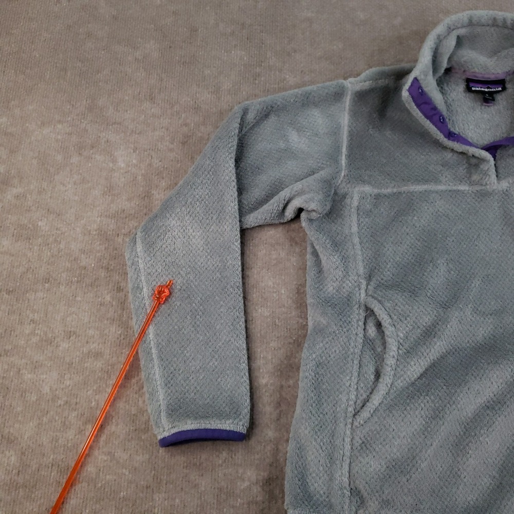 Patagonia Snap-T‎ Sweater Womens Small Gray Pullover Fleece Pockets Hiking 25442 - Picture 10 of 13